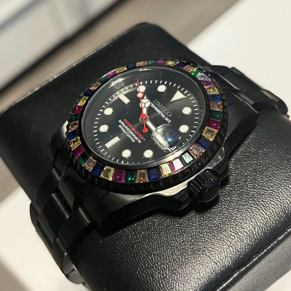 Seiko Black Rainbow Yachtmaster Mod Automatic Watch 41mm - Picture 2 of 5